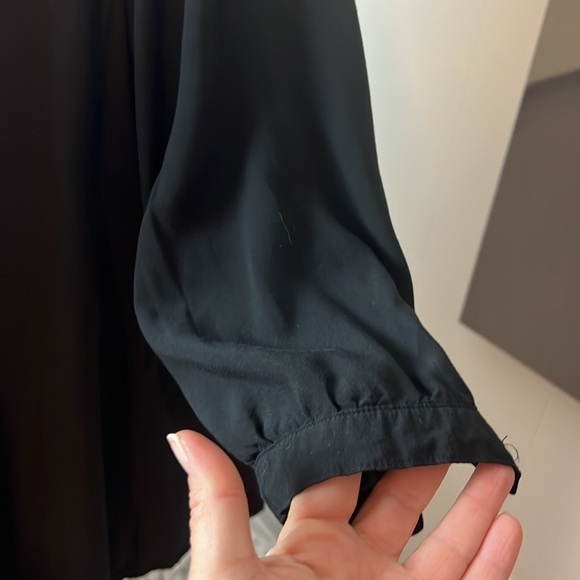 JJ Fairyland Black Peasant Blouse Size Large - Picture 8 of 16